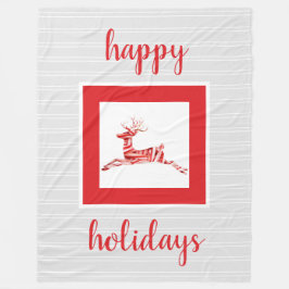 Candy cane renar, Festive Helgdag Fleecefilt
