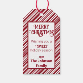 Candy cane Retro Presentetikett