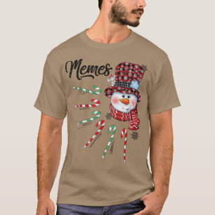 Candy cane Röda julklappar i snögubbe T Shirt