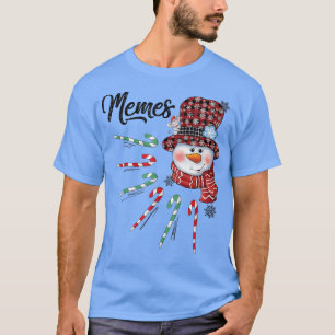Candy cane Röda julklappar i snögubbe T Shirt