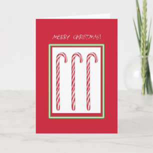 Candy cane Rött julkort Helgkort