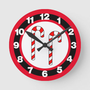 candy cane rund klocka