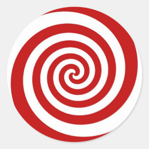 Candy cane runt klistermärke