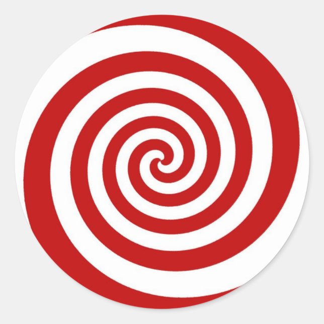 Candy cane runt klistermärke (Framsida)