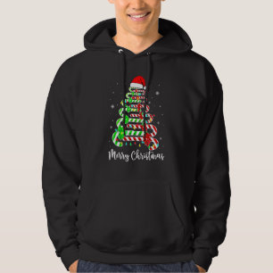 Candy cane Santa Hat Julafton Träd God jul Y" Hoodie
