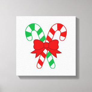 Candy cane slågen in kanfas canvastryck