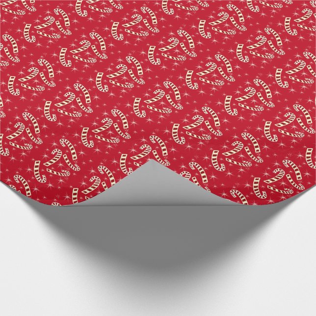 Candy cane som slår in papper presentpapper (Hörn)