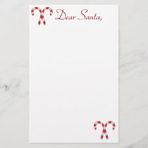 Candy cane stationära Santa Brevpapper