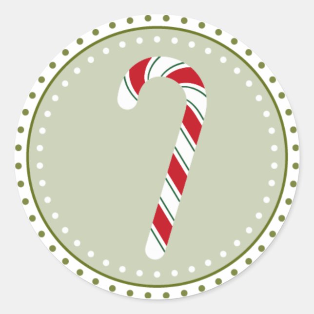 Candy cane | Stickers Runt Klistermärke (Framsida)