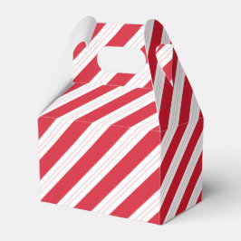 Candy Cane Stripe Gabled Christmas Party Favor Box Presentaskar