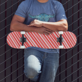 Candy cane Stripe-jul 8 4Jim Mini Skateboard Bräda 18,7 Cm