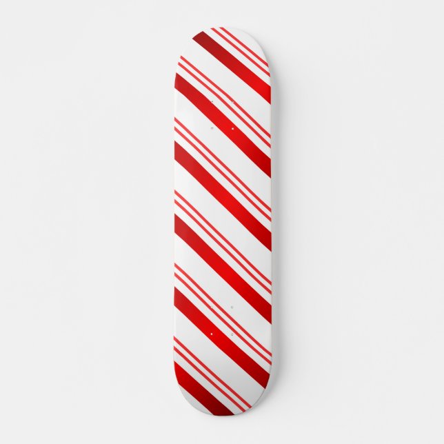 Candy cane Stripe Mini Skateboard Bräda 18,5 Cm (Framsida)