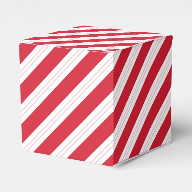 Candy Cane Striped Christmas Party Favor Gift Box Presentaskar (Framsidan Sidan)