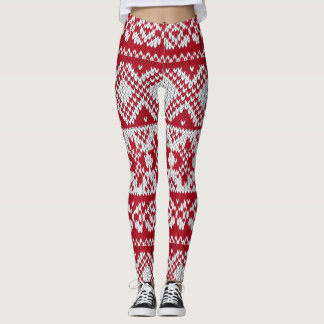 Candy cane stucken Lookdamasker Leggings