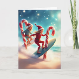 Candy cane Surfers - Tropiska jul Äventyr Kort
