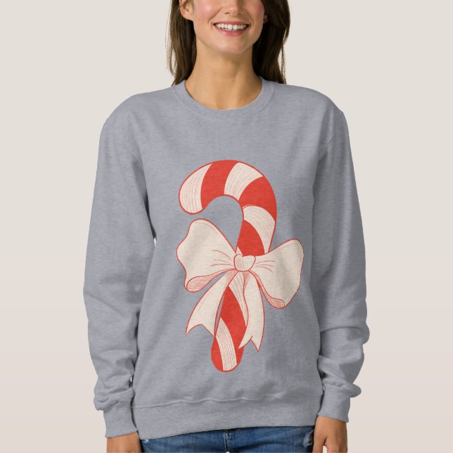 Candy Cane Sweatshirt T Shirt (Framsida)
