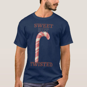 Candy cane Sweet men Twisted Funny Humous T Shirt