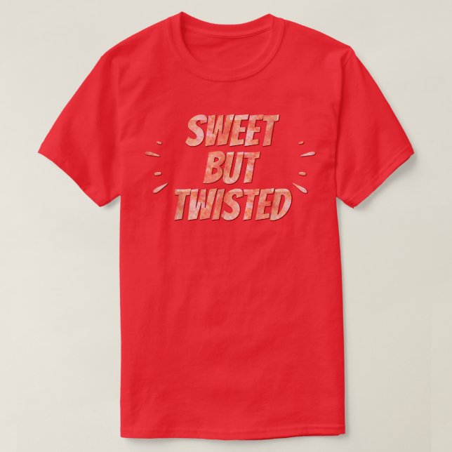 Candy cane Sweet men Twisted Novelty Funny T Shirt (Design framsida)