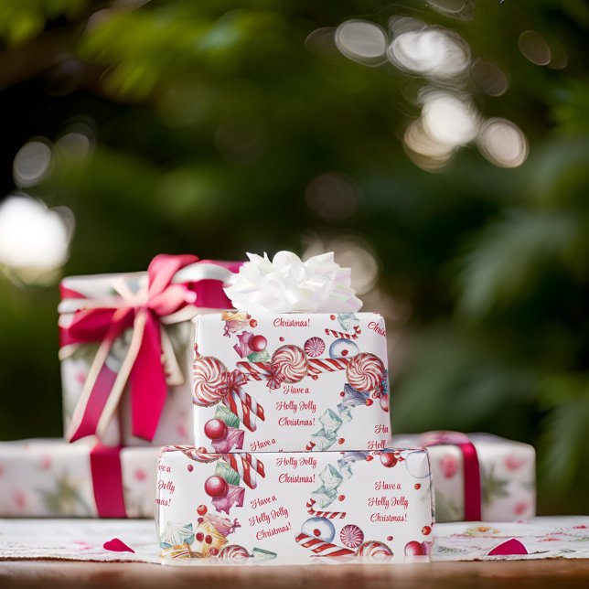 Candy cane Swirl Candies Wrapping Papper Presentpapper (Skapare uppladdad)