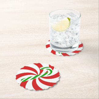 Candy cane swirl underlägg papper