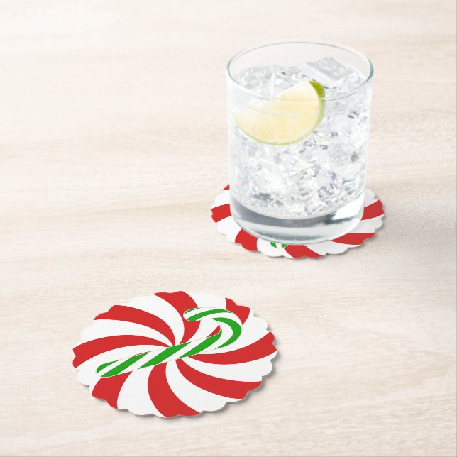 Candy cane swirl underlägg papper (Insitu)