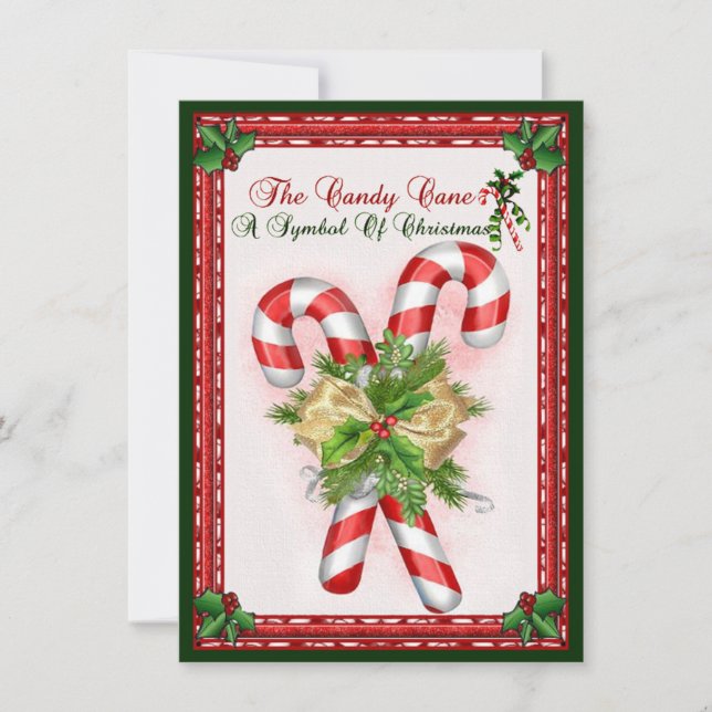Candy cane symbol för julen Hälsning (Framsida)