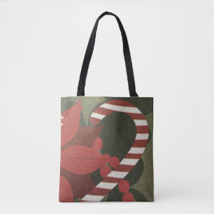 Candy cane Tote Bag Tygkasse