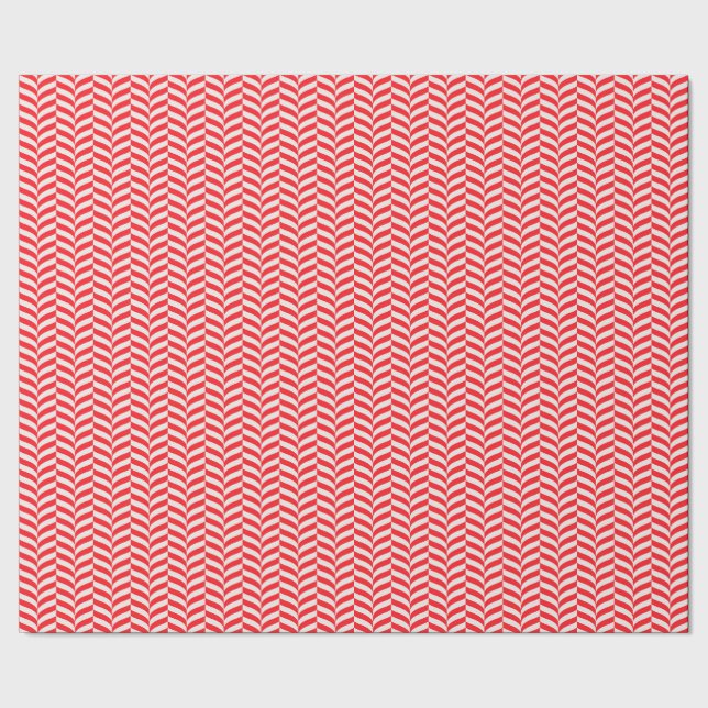 Candy cane Twist Geometric Retro Chevron Mönster Presentpapper (Seam)