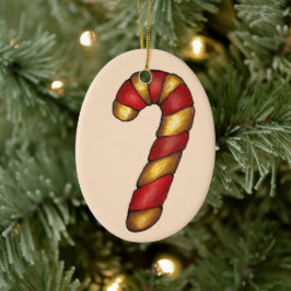 Candy cane Twist Peppermint-julkakan Julgransprydnad Keramik