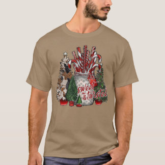 Candy Cane Twisted But Sweet Merry Xmas Gifts Tree T Shirt