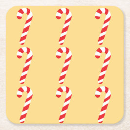 Candy cane underlägg papper kvadrat