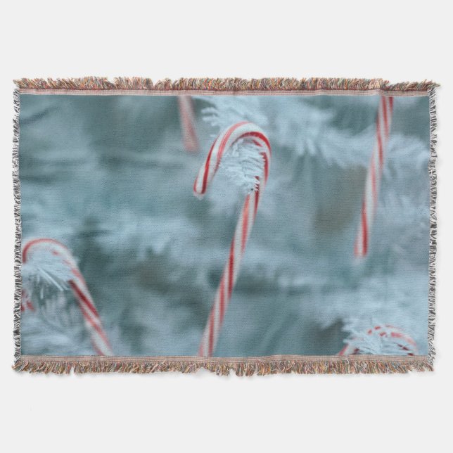 Candy cane vid Träd Filt (Framsidan)
