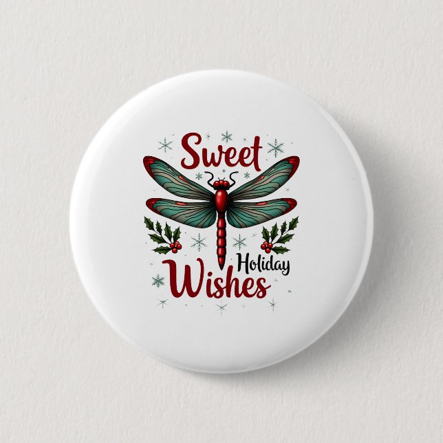 Candy cane Vingar Dragonfly Knapp (Framsida)