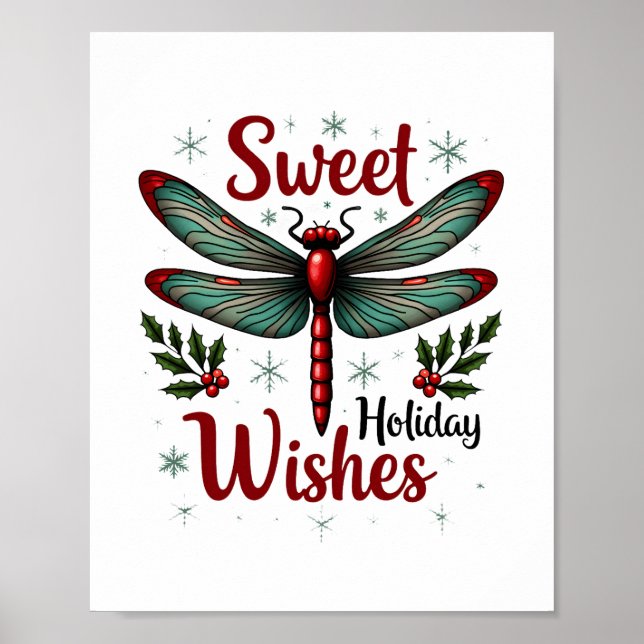 Candy cane Vingar Dragonfly Poster (Framsidan)