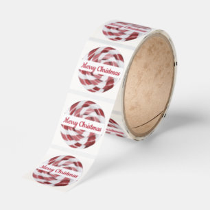 Candy Cane Virvel God Jul Life Saver Anpassad Runt Klistermärke