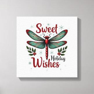 Candy Cane Wings Dragonfly Canvastryck