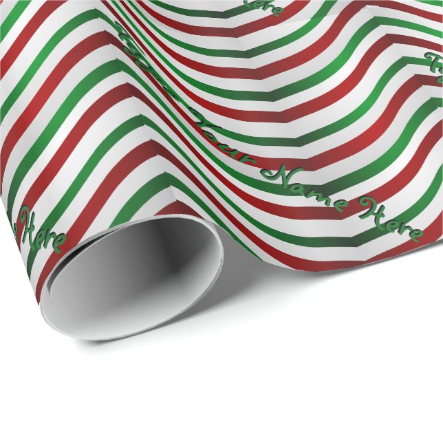 Candy cane Wrapping Papper Anpassningsbar Jul Papp Presentpapper (Rullad Hörn)