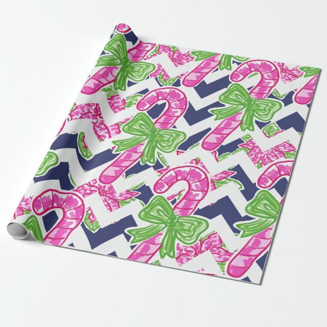 Candy canejul som slår in papper presentpapper (Utrullad)