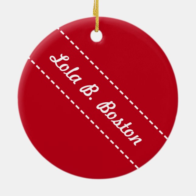 Candy canekyssar - Lola B. Boston prydnad Julgransprydnad Keramik (Baksidan)