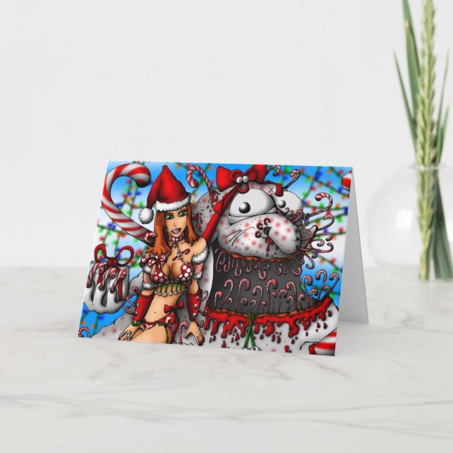 Candy canepojke helgkort (Framsida)