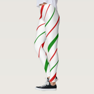 Candy caneranddamasker leggings