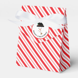Candy caneranden med snögubbejulgåvan boxas presentaskar