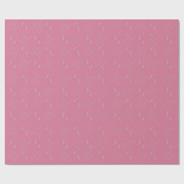 Candy Canes 2026 Rosa Presentpapper (Platt)