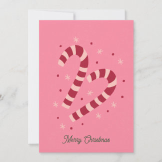 Candy canes Christmas Julkort