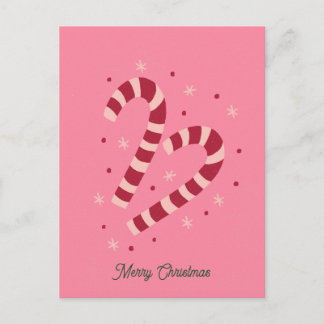 Candy canes Christmas Vykort