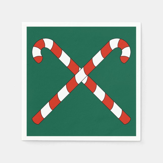 Candy Canes Crossed Pappersservett (Framsidan)