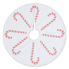 Candy Canes Tree Skirt Julgransmatta Fleece
