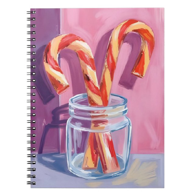 Candy Canes | Vintage Christmas Anteckningsbok (Framsidan)