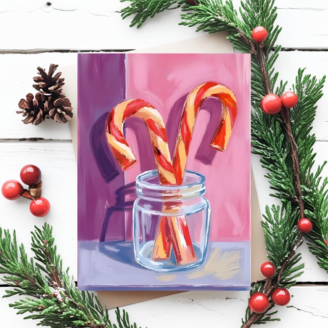Candy Canes | Vintage Christmas Julkort (Skapare uppladdad)