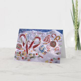 Candy caneskog helgkort